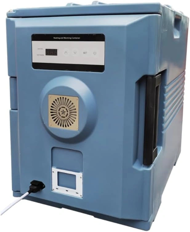 Conteneur Isotherme Professionnel 90L - Temp¨¦rature Ajustable 20-75¡ãC - Bacs Compatibles GN 1/1 - Autonomie 8-10h - Roulettes - Puissance 350W