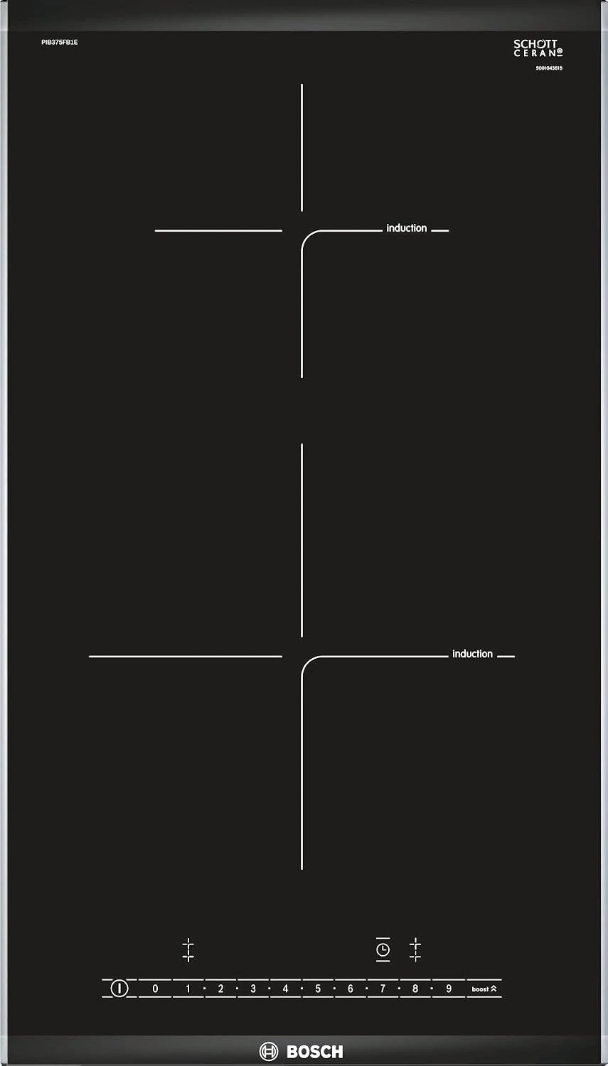Plaque ¨¤ Induction Bosch S¨¦rie 6, 2 Zones, 30 cm, Noir ¡ª Chauffage Rapide et S?r