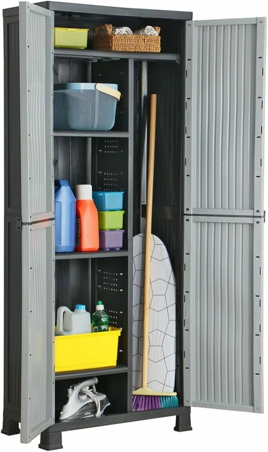 Armoire de Rangement en Plastique pour Ext¨¦rieur 68x39x171,5 cm