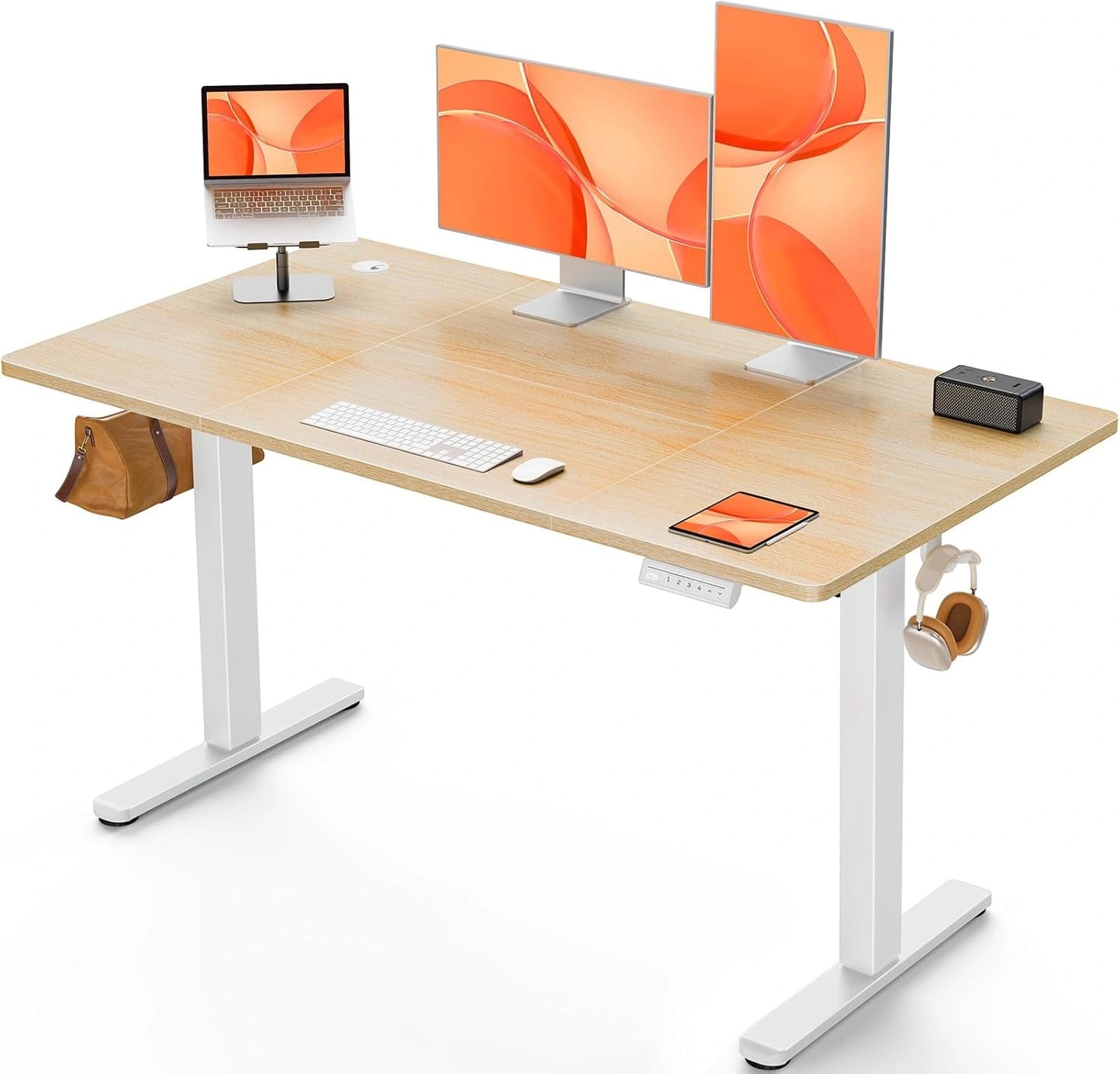 Bureau ¨¦lectrique R¨¦glable en Hauteur ErGear 140x70 cm avec M¨¦moire