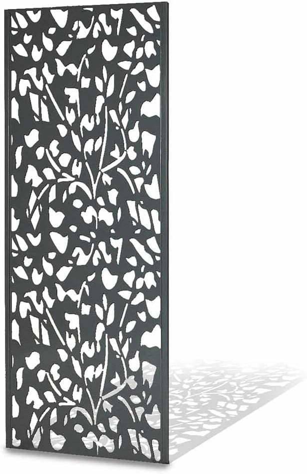 ¨¦cran M¨¦tallique D¨¦coratif pour Ext¨¦rieur 160x60 cm - Motif Floral pour Jardin, Terrasse et Balcon