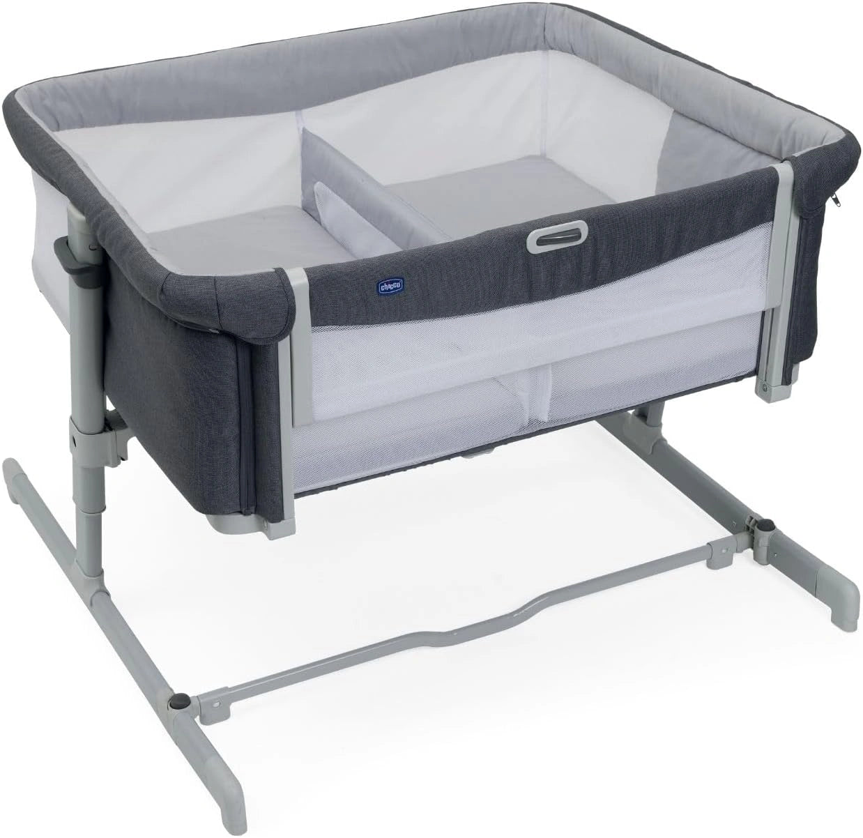 Chicco Next2Me Twins, Lit Cododo Jumeaux, 2 Matelas Inclus, Ajustable en Hauteur sur 11 Niveaux, S¨¦paration en Filet, Pour B¨¦b¨¦s 0-6 Mois