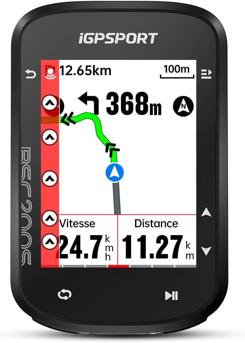 Compteur V¨¦lo GPS sans Fil iGPSPORT BSC200S, ¨¦cran 2.4'' avec Navigation et Enregistrement de Mouvement