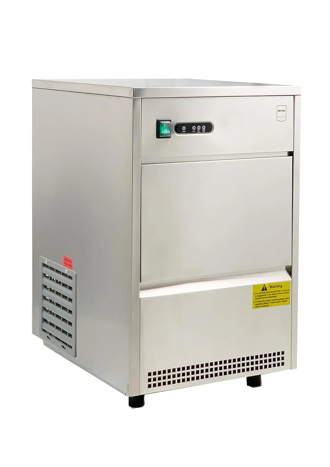 Machine ¨¤ gla?ons professionnelle en acier inoxydable, 170 W, 26 kg/24h, argent¨¦e
