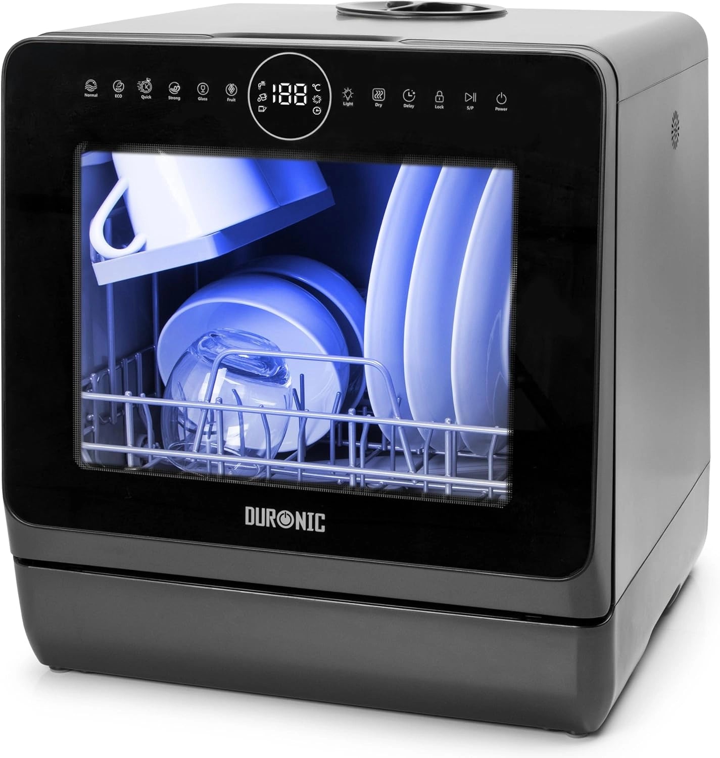 Lave-vaisselle Compact Duronic DW5 BK 950W, 7 Programmes, S¨¦chage Efficace