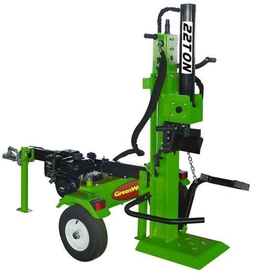 Fendeuse de b?ches puissante 22 tonnes, moteur essence 6.5 CV, mod¨¨le tractable