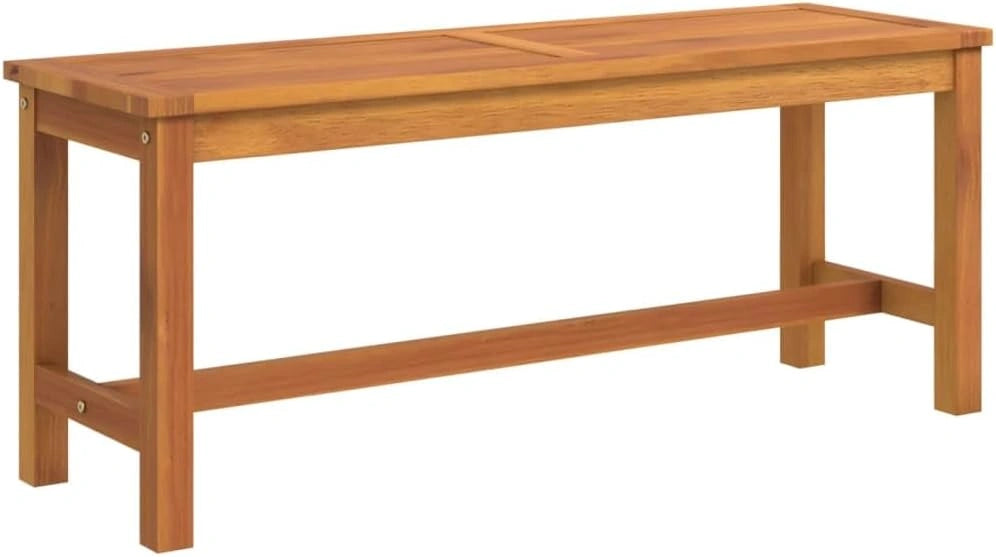 Banc de Jardin en Bois d'Acacia 110x35x45 cm, Mobilier Ext¨¦rieur Confortable