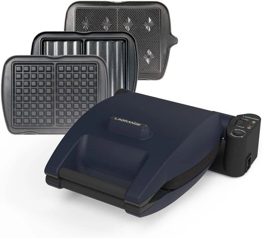 Gaufrier Multifonction LAGRANGE 1200W avec Plaques Interchangeables, Fabrication Fran?aise