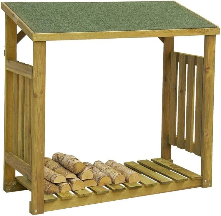 Aubri Gaspard - Abri ¨¤ Bois en Pin Naturel avec Toit Asphalte - R¨¦sistant aux Intemp¨¦ries - 130x63x130 cm - Capacit¨¦ 1 St¨¨re - Sol Sur¨¦lev¨¦ - Facile ¨¤ Assembler