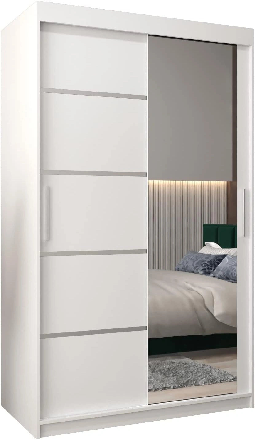 Armoire ¨¤ Portes Coulissantes Miroir Verona 2 pour Chambre Adulte - Dressing et Garde-Robe Moderne