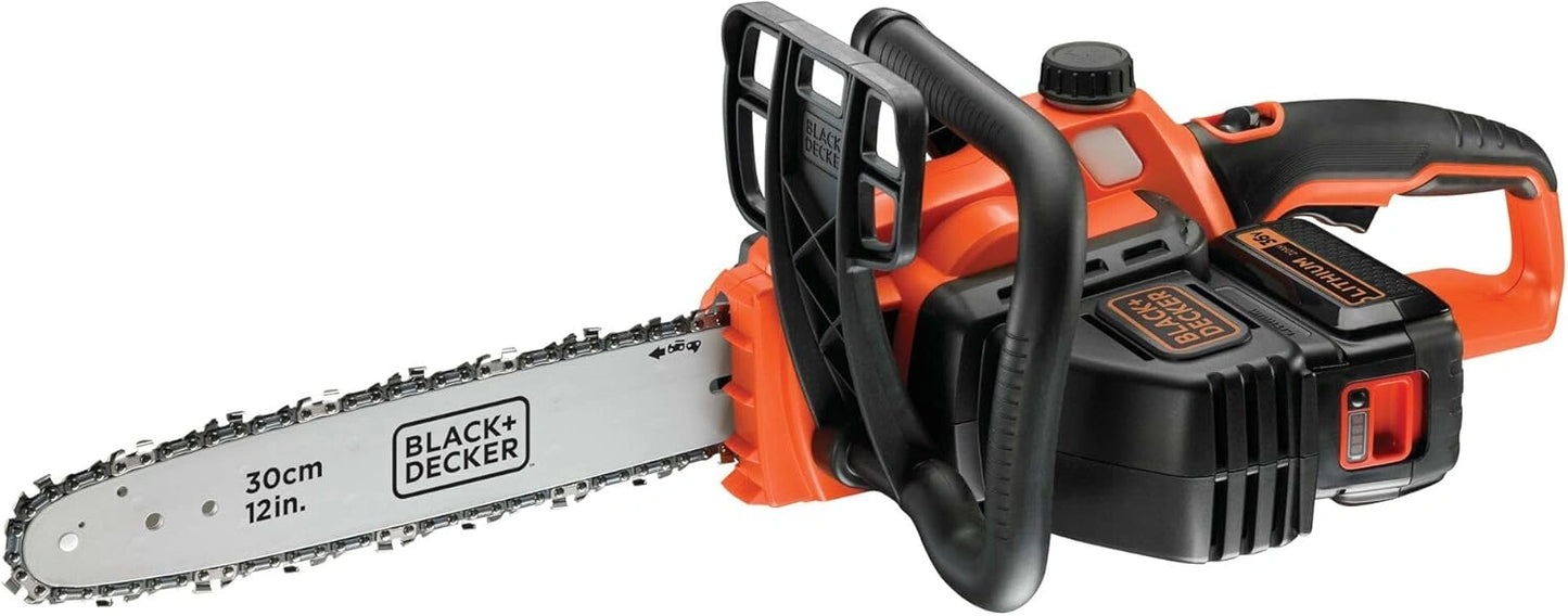 Tron?onneuse Sans Fil BLACK+DECKER 36V, 30 cm, Batterie 2Ah et Chargeur Inclus, Lubrification Automatique, Tendeur Sans Outil