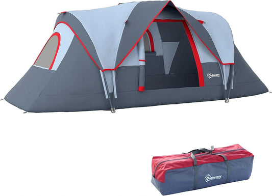 Outsunny Tente Familiale 5 Personnes - Montage Facile avec Grande Porte et Fen¨ºtres