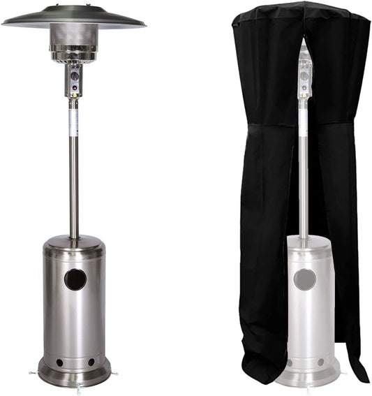 Chauffage d'ext¨¦rieur au gaz inox OSLO avec housse de protection