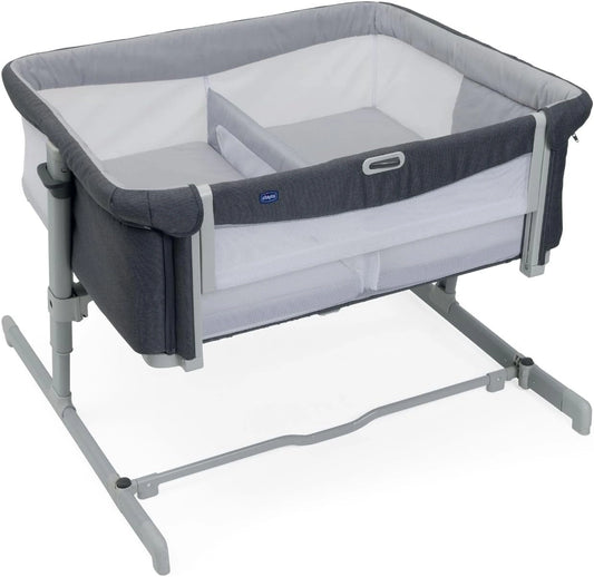 Chicco Next2Me Twins, Lit Cododo Jumeaux, 2 Matelas Inclus, Ajustable en Hauteur sur 11 Niveaux, S¨¦paration en Filet, Pour B¨¦b¨¦s 0-6 Mois