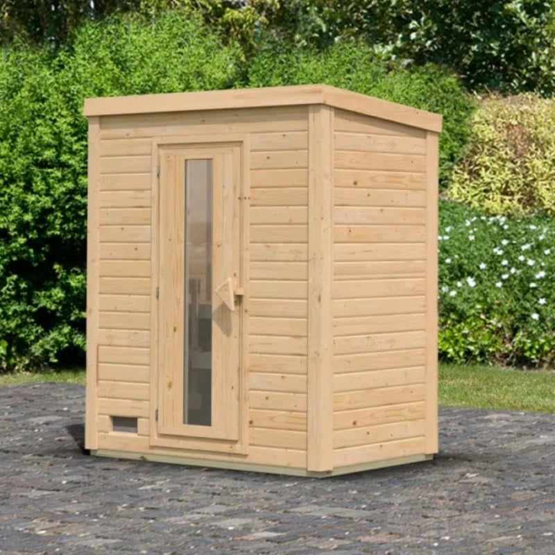 Sauna Ext¨¦rieur en Bois ¨¦pic¨¦a pour 2 Personnes avec Porte Isolante