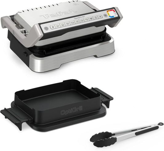 Tefal Optigrill 4 en 1, Grill Intelligente avec 9 Programmes, Mode Manuel, Ouverture 180¡ã, Pour 4 Personnes, GC776D10
