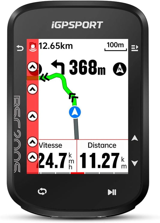 Compteur V¨¦lo GPS sans Fil iGPSPORT BSC200S, ¨¦cran 2.4'' avec Navigation et Enregistrement de Mouvement