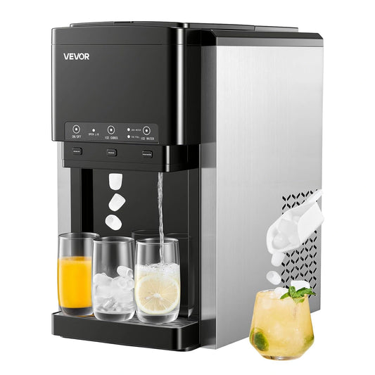 VEVOR Fontaine ¨¤ Eau 3-en-1 avec Gla?ons et Broyeur, Id¨¦ale pour Cuisine et Bureau, Production 16 kg/24h