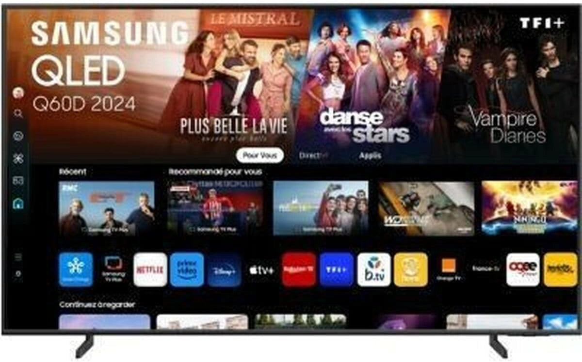 T¨¦l¨¦viseur Samsung QLED 4K 50Q60D 2024 - 50 pouces, Smart TV aux Couleurs Certifi¨¦es