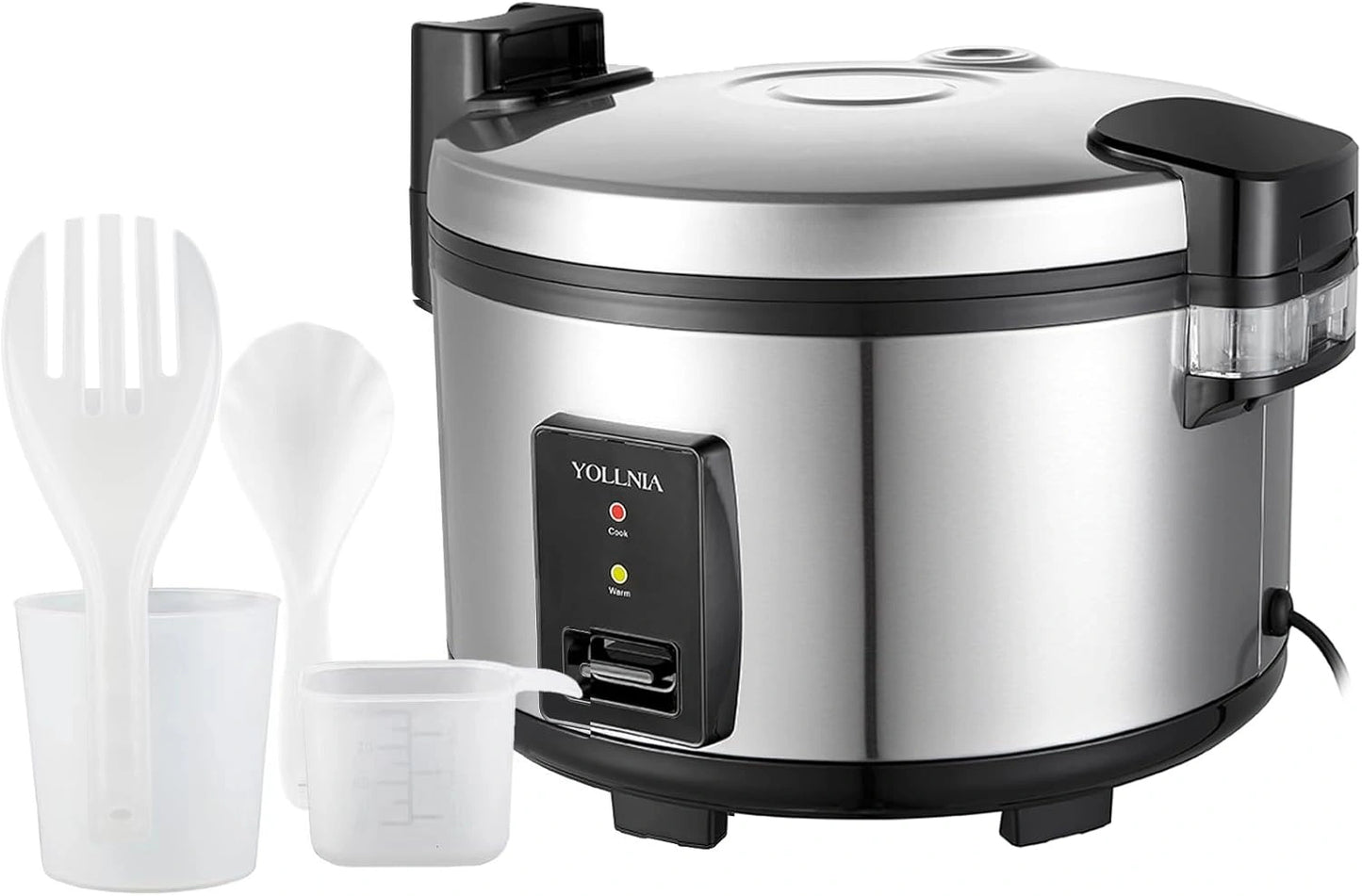 Cuit-riz 23L Grande Capacit¨¦ pour 50-80 Personnes, Fonction Maintien au Chaud, 2500W, Bol Amovible Antiadh¨¦sif