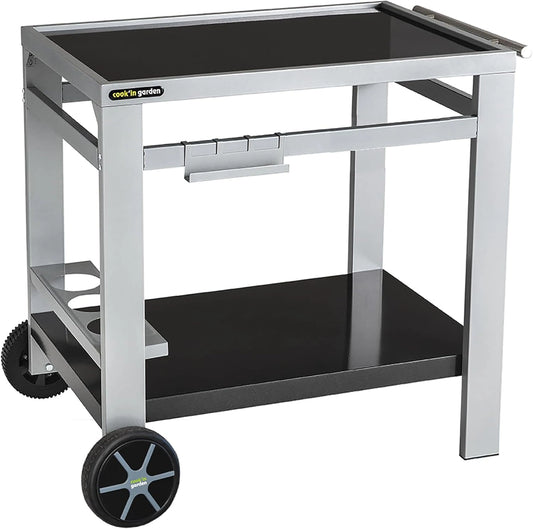 Chariot de Cuisine Ext¨¦rieure - Plan de Travail Mobile pour Barbecue et Plancha