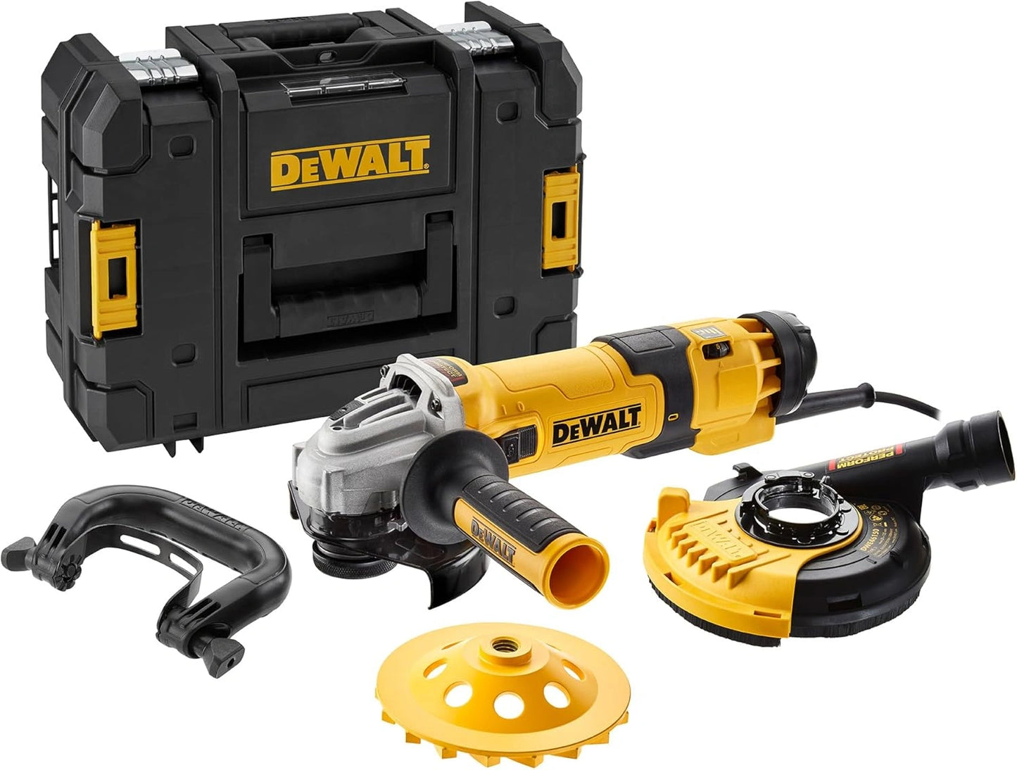 DEWALT - Meuleuse d'angle 125mm 1500W avec Kit de Surfa?age et S¨¦curit¨¦ Anti-red¨¦marrage