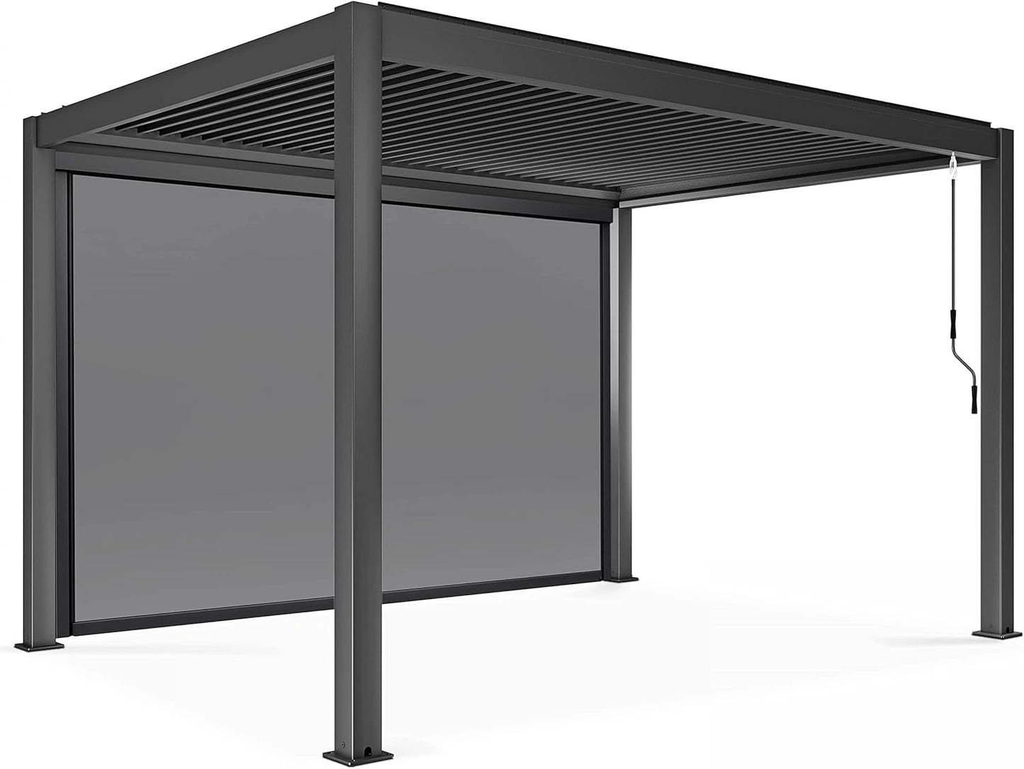 Pergola bioclimatique autoport¨¦e 3x4m avec store int¨¦gr¨¦ - Oviala