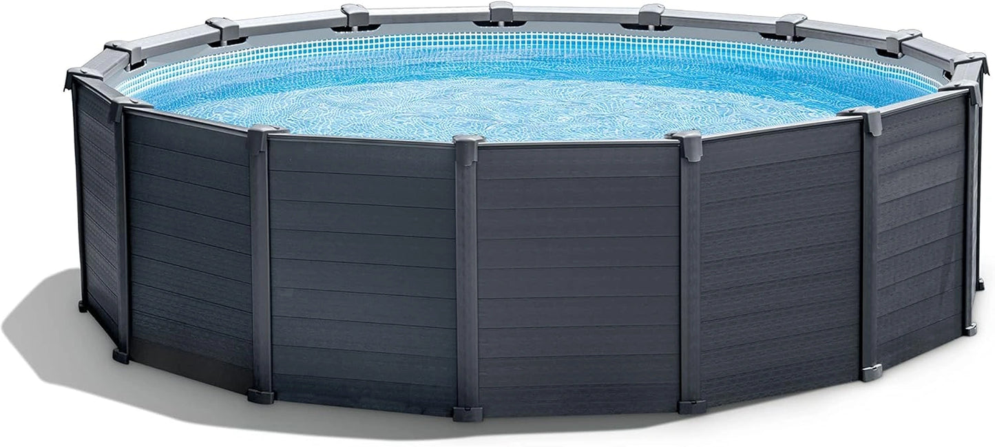 Piscine Hors-Terre Graphite Intex avec ¨¦chelle, 4,78 x 1,24m