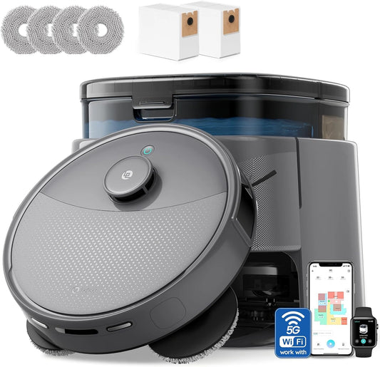 Aspirateur Robot Lefant M3 Max, Puissance 20 000 Pa, Station Multifonction, Serpilli¨¨re Rotative Double, Navigation Avanc¨¦e, Autonomie 220 min