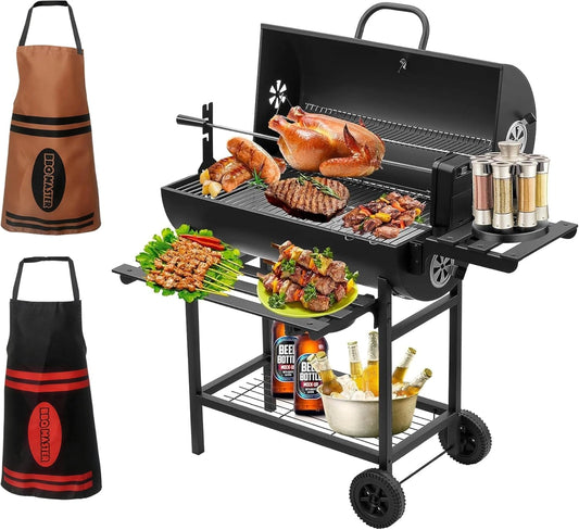 Barbecue au Charbon de Bois TEENO avec Accessoires Compl¨¨tes et Grille XXL
