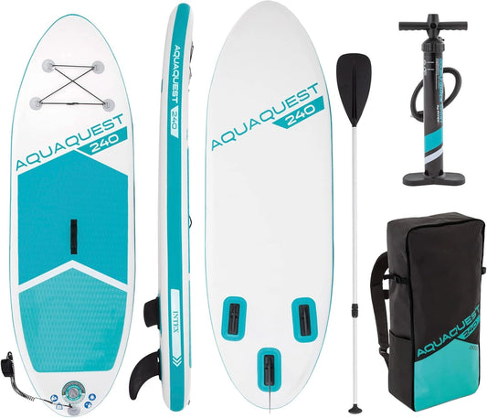 Intex - Cano? Gonflable Aqua Quest 240 avec Pagaies - Bleu