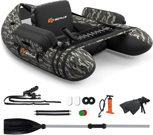 Bateau de P¨ºche Gonflable en Polyester avec Accessoires Complet
