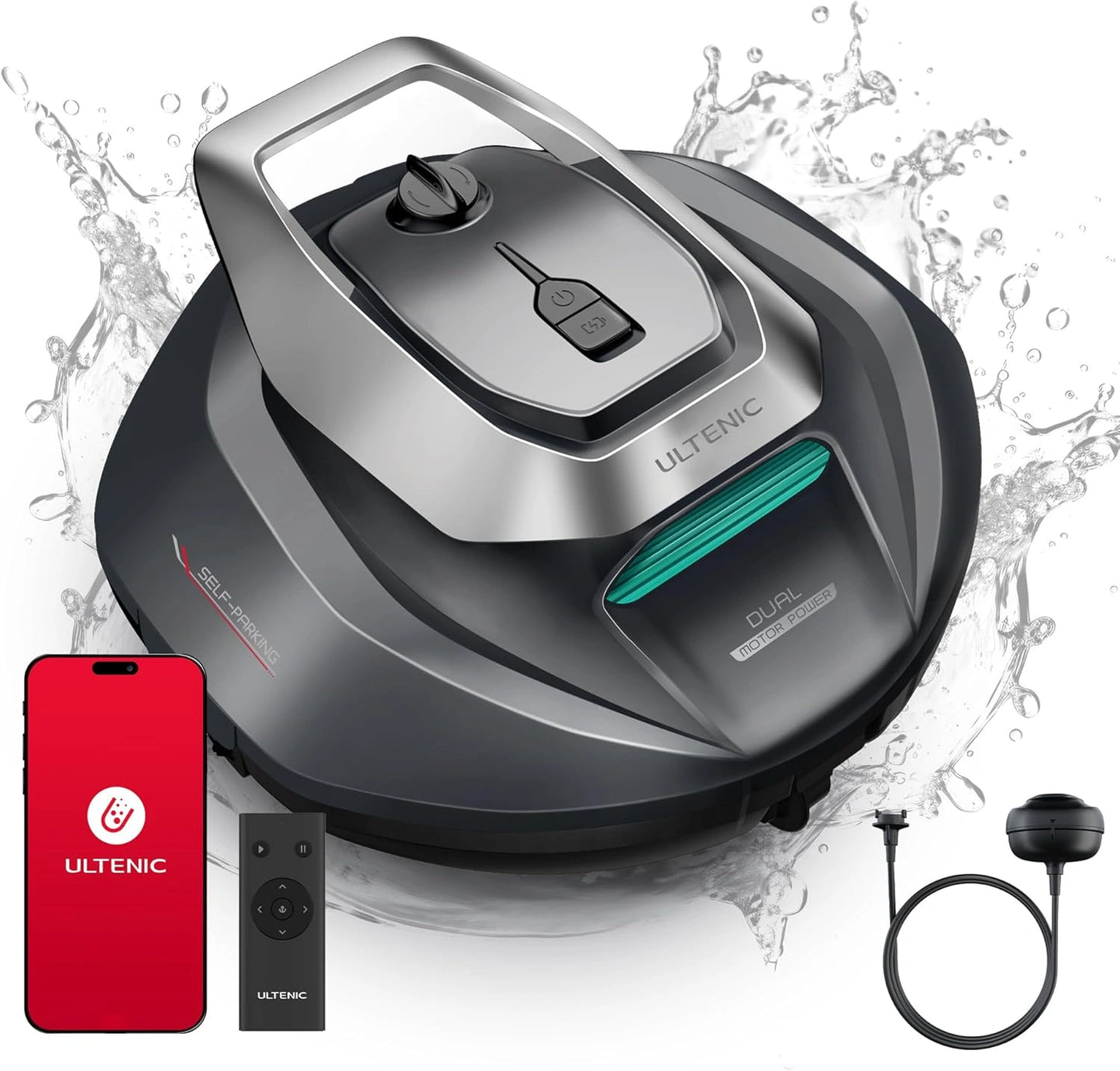 Robot de Piscine Ultenic Pooleco 10s, Contr?le via App, Autonomie 90min, Nettoyage Efficace des Surfaces Aquatiques