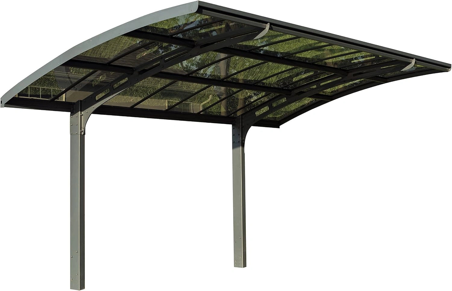 Abri d'Auto Arizona 14,3 m2 en Polycarbonate et Aluminium, R¨¦sistant aux Intemp¨¦ries, Protection UV pour V¨¦hicule