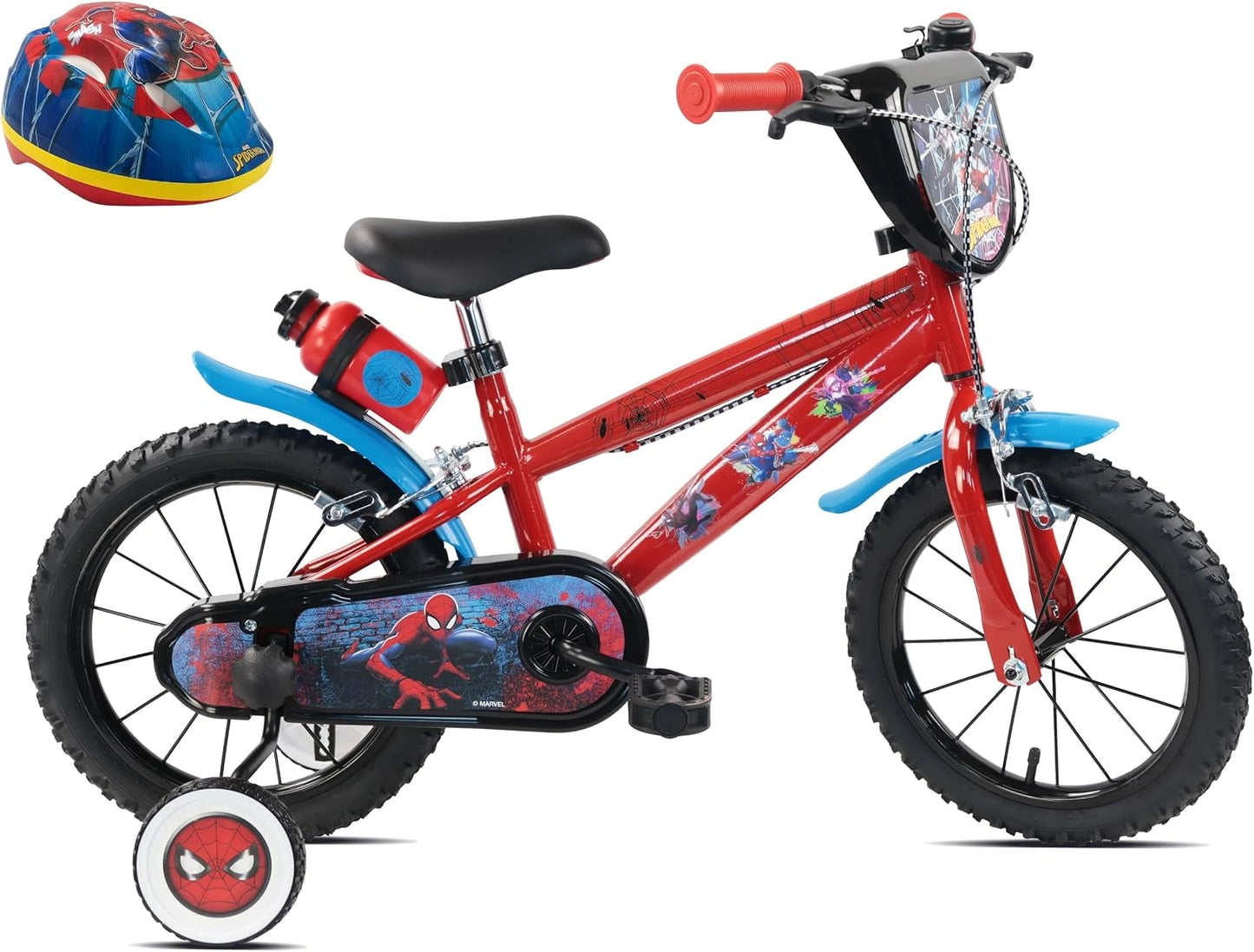 V¨¦lo Enfant 14'' Spider-Man avec Casque et Accessoires Complets